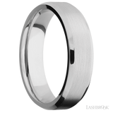 6 mm wide Beveled Platinum band.