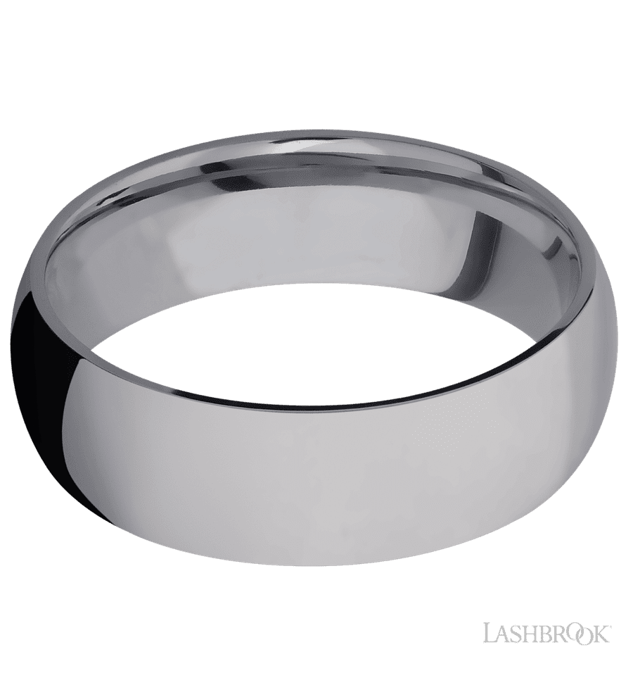 7 mm wide Domed Tantalum band.