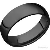 7 mm wide Domed Zirconium band.