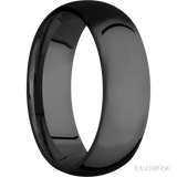 7 mm wide Domed Zirconium band.