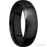 7 mm wide Domed Bevel Zirconium band.