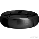 7 mm wide Domed Bevel Zirconium band.