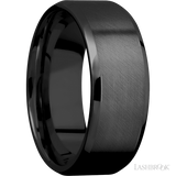8 mm wide Beveled Zirconium band.
