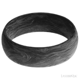 7 mm wide Domed Forged Carbon Fiber band featuring a Whiskey Barrel sleeve.