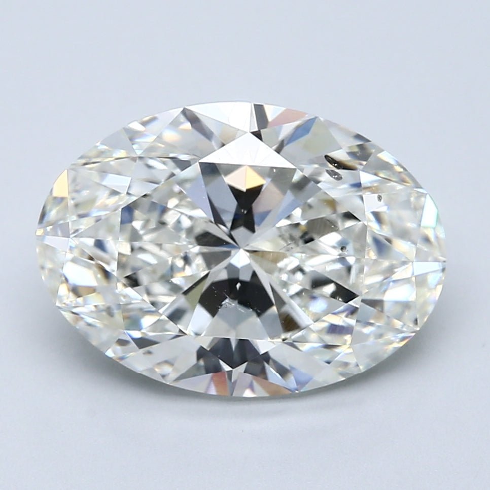 5.5 Carat Oval - Natural Diamond - 5.57 - I - SI2 - VG - EX - EX - Diamonds By Rothschild