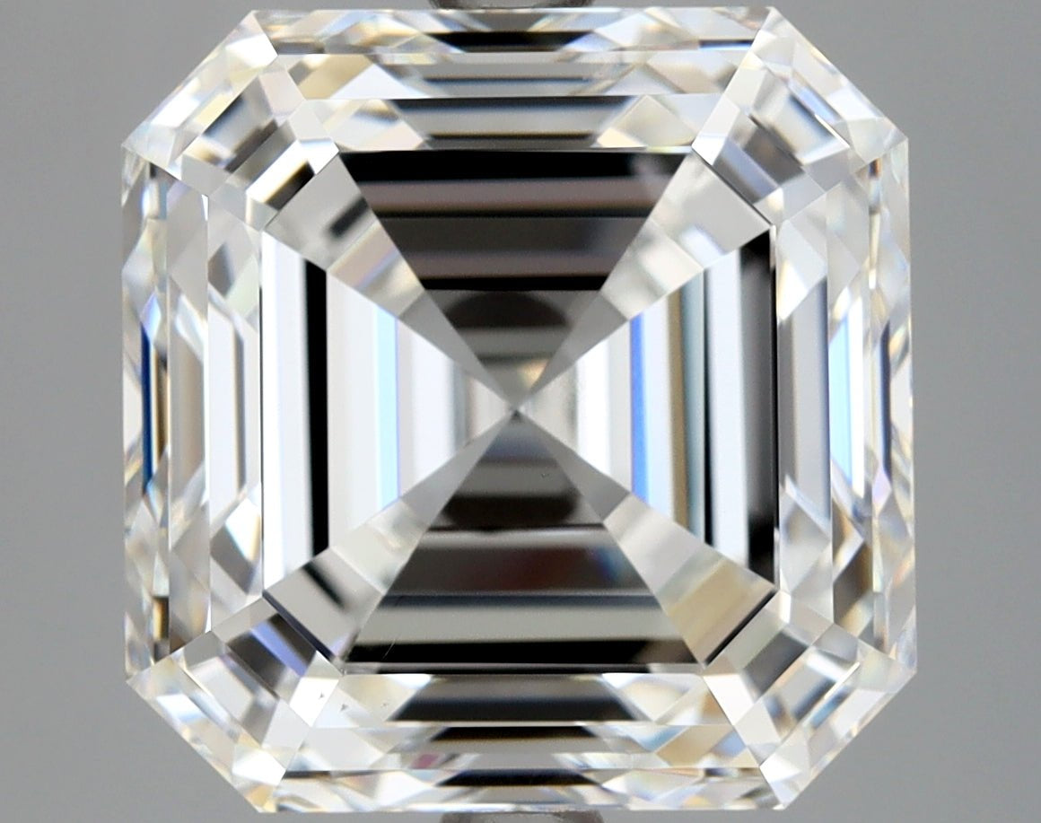 6 Carat Asscher - Natural Diamond - 6.03 - F - VS2 - VG - EX - EX - Diamonds By Rothschild