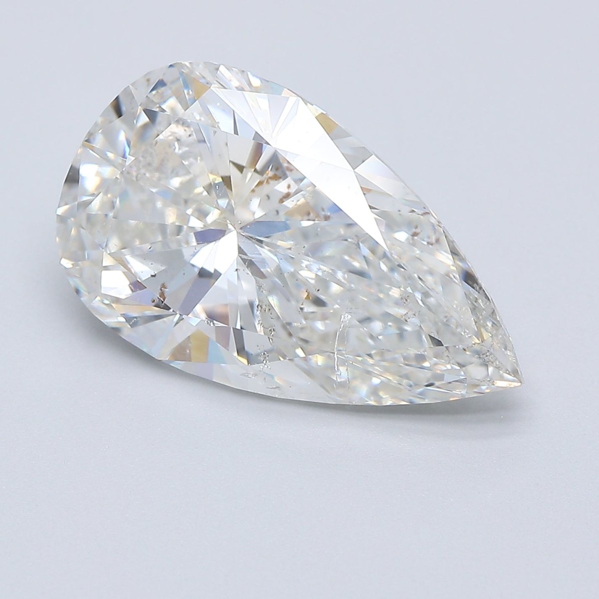6 Carat Pear - Natural Diamond - 6.41 - I - SI2 - EX - G - VG - Diamonds By Rothschild