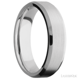 6 mm wide Beveled Cobalt Chrome band. - Diamonds By Rothschild