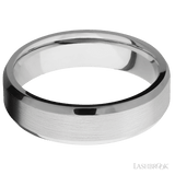 6 mm wide Beveled Cobalt Chrome band. - Diamonds By Rothschild