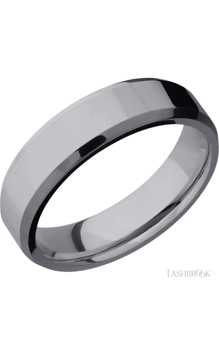 6 mm wide Beveled Tantalum band. - Diamonds By Rothschild