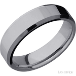 6 mm wide Beveled Tantalum band. - Diamonds By Rothschild