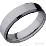 6 mm wide Beveled Tantalum band. - Diamonds By Rothschild