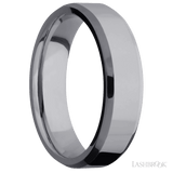 6 mm wide Beveled Tantalum band. - Diamonds By Rothschild