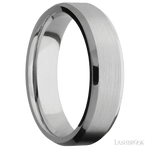 6 mm wide Beveled Titanium band. - Diamonds By Rothschild