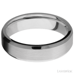 6 mm wide Beveled Titanium band. - Diamonds By Rothschild
