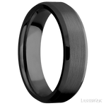 6 mm wide Beveled Zirconium band. - Diamonds By Rothschild