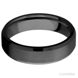 6 mm wide Beveled Zirconium band. - Diamonds By Rothschild