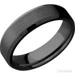 6 mm wide Beveled Zirconium band. - Diamonds By Rothschild