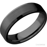 6 mm wide Beveled Zirconium band. - Diamonds By Rothschild
