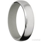 6 mm wide Domed Bevel Cobalt Chrome band featuring a Gun Metal Grey sleeve. - Diamonds By Rothschild
