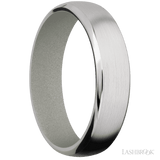 6 mm wide Domed Bevel Cobalt Chrome band featuring a Gun Metal Grey sleeve. - Diamonds By Rothschild