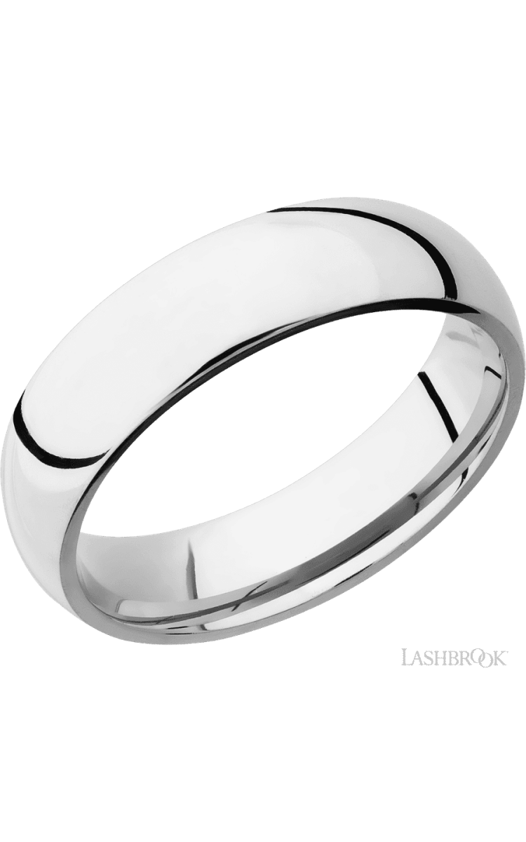 6 mm wide Domed Cobalt Chrome band. - Diamonds By Rothschild
