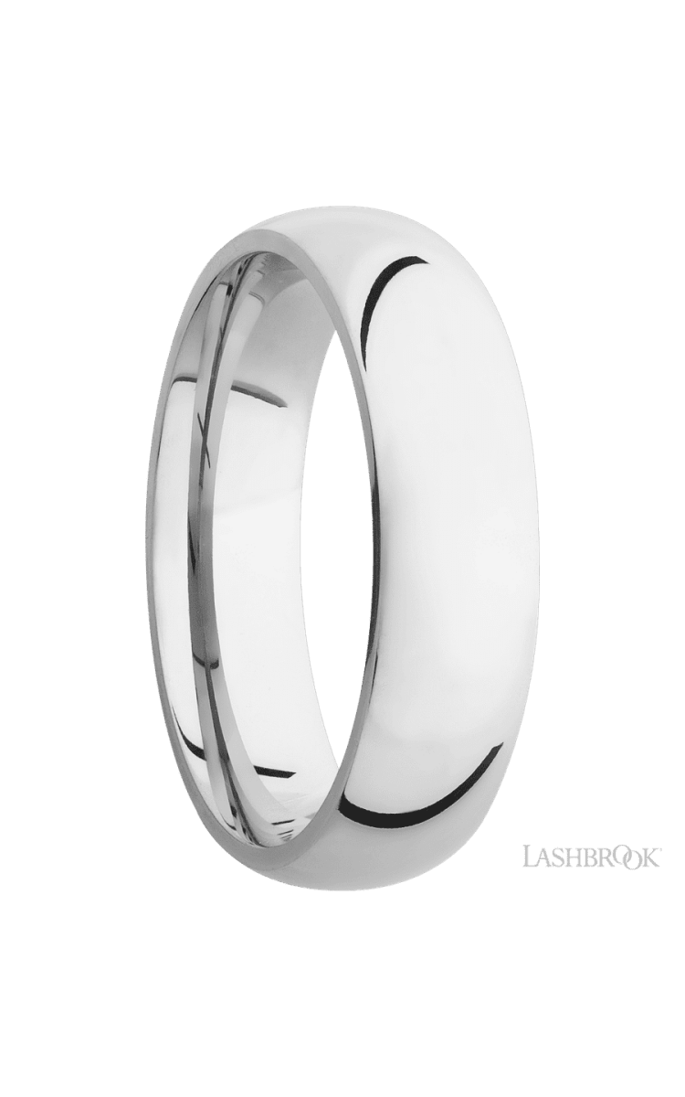6 mm wide Domed Cobalt Chrome band. - Diamonds By Rothschild