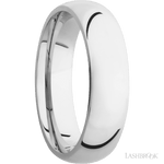 6 mm wide Domed Cobalt Chrome band. - Diamonds By Rothschild