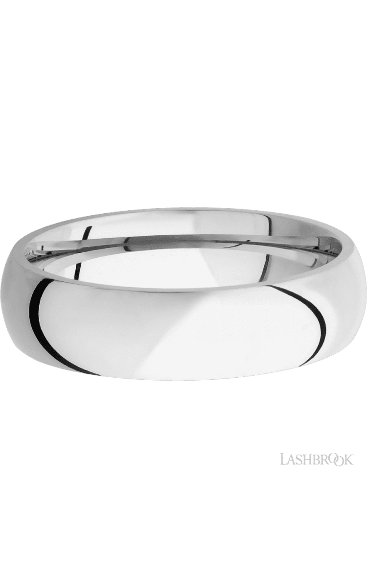 6 mm wide Domed Cobalt Chrome band. - Diamonds By Rothschild