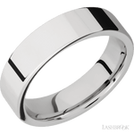 6 mm wide Flat Cobalt Chrome band. - Diamonds By Rothschild