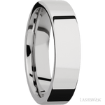 6 mm wide Flat Cobalt Chrome band. - Diamonds By Rothschild