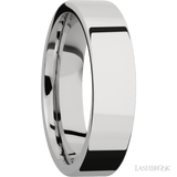 6 mm wide Flat Cobalt Chrome band. - Diamonds By Rothschild