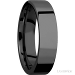 6 mm wide Flat Zirconium band. - Diamonds By Rothschild