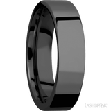 6 mm wide Flat Zirconium band. - Diamonds By Rothschild