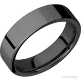 6 mm wide Flat Zirconium band. - Diamonds By Rothschild
