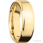 7 mm wide Beveled 10K Yellow Gold band. - Diamonds By Rothschild