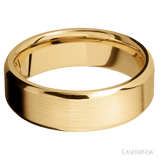 7 mm wide Beveled 10K Yellow Gold band. - Diamonds By Rothschild