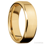 7 mm wide Beveled 10K Yellow Gold band. - Diamonds By Rothschild