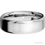 7 mm wide Beveled 14K White Gold band. - Diamonds By Rothschild