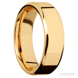7 mm wide Beveled 14K Yellow Gold band. - Diamonds By Rothschild