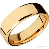 7 mm wide Beveled 14K Yellow Gold band. - Diamonds By Rothschild
