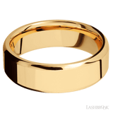 7 mm wide Beveled 14K Yellow Gold band. - Diamonds By Rothschild