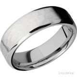 7 mm wide Beveled Cobalt Chrome band. - Diamonds By Rothschild