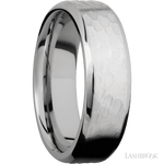 7 mm wide Beveled Cobalt Chrome band. - Diamonds By Rothschild