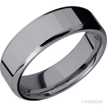 7 mm wide Beveled Tantalum band. - Diamonds By Rothschild