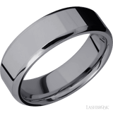 7 mm wide Beveled Tantalum band. - Diamonds By Rothschild