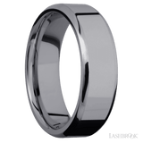 7 mm wide Beveled Tantalum band. - Diamonds By Rothschild