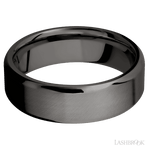 7 mm wide Beveled Tantalum Noir band. - Diamonds By Rothschild