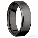 7 mm wide Beveled Tantalum Noir band. - Diamonds By Rothschild