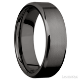 7 mm wide Beveled Tantalum Noir band. - Diamonds By Rothschild